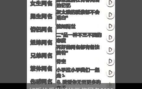 好听的受欢迎的微信网名2023