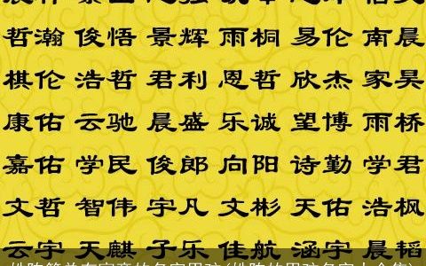 姓陈简单有寓意的名字男孩(姓陈的男孩名字大全集)