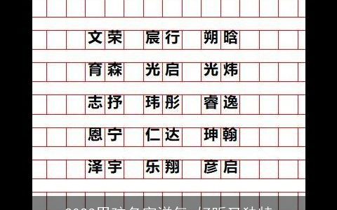 2023男孩名字洋气 好听又独特