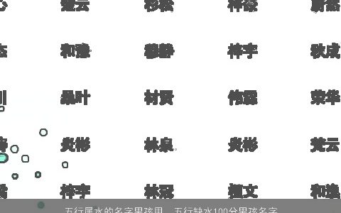 五行属水的名字男孩用  五行缺水100分男孩名字大全 2023有涵养帅气的五行属水的男孩名字大全