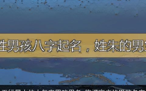 五行属水的大气字男孩用名 胸襟宽广的男孩名字