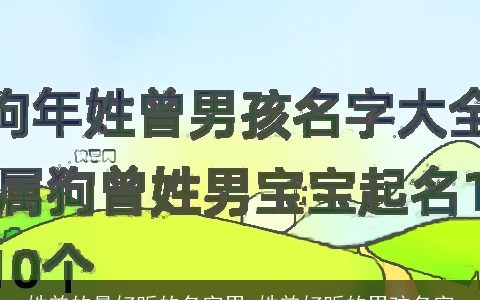 姓曾的最好听的名字男_姓曾好听的男孩名字