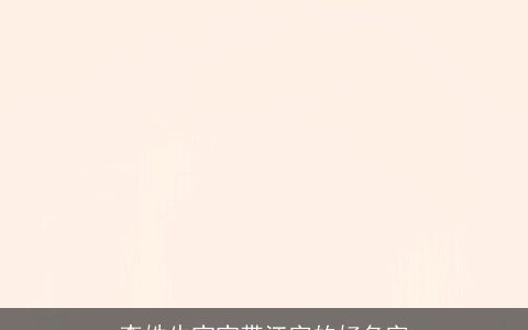 李姓龙宝宝带江字的好名字