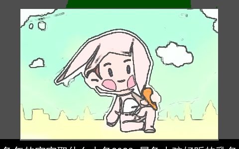 兔年的宝宝取什么小名2024 属兔小孩好听的乳名