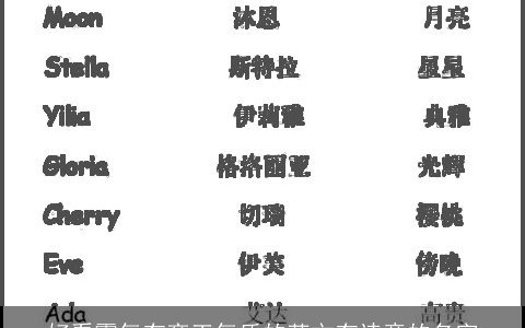 好看霸气有帝王气质的英文有诗意的名字