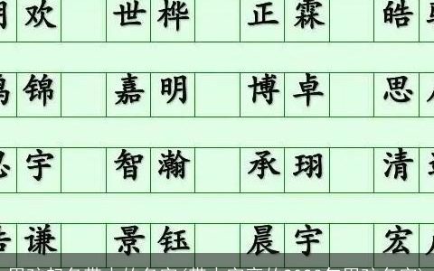 男孩起名带水的名字(带水字旁的2023年男孩名字)