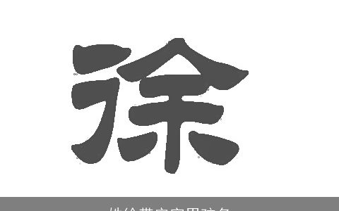 姓徐带安字男孩名