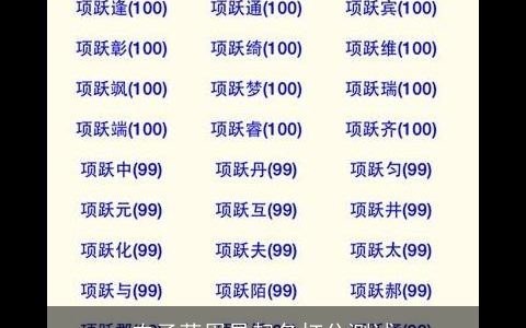 农子苹周易起名打分测试