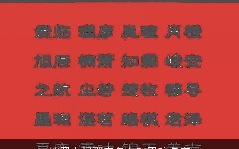 姓罗中间邵字怎么起男孩名字