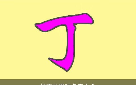 姓丁的男孩名字大全