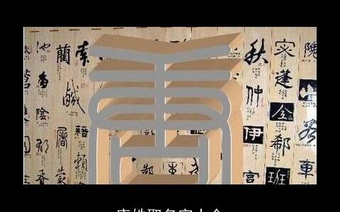 唐姓取名字大全