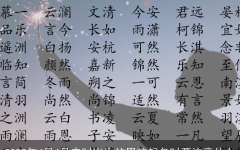 2023年4月4号申时出生的男孩起名时要注意什么