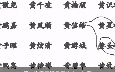 黄姓男宝宝取名字的方式推荐