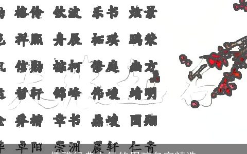 儒雅经典大气的男孩名字精选