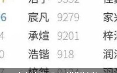 姓余的男孩名字(姓徐的男孩名字)