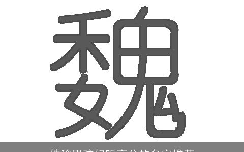 姓魏男孩好听高分的名字推荐