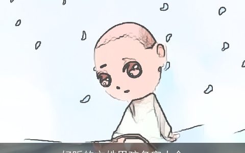 好听的文姓男孩名字大全