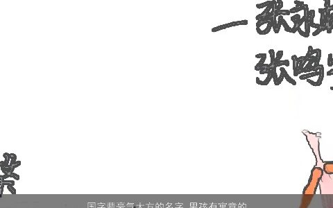 国字辈豪气大方的名字 男孩有寓意的名字大全2023 大方寓意的男孩名字