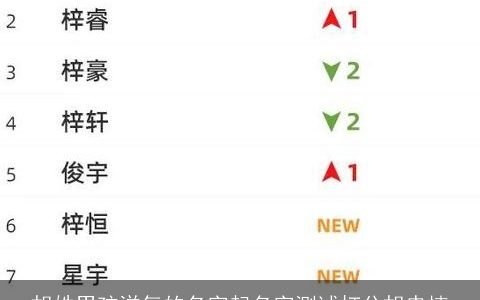 胡姓男孩洋气的名字起名字测试打分胡忠楠