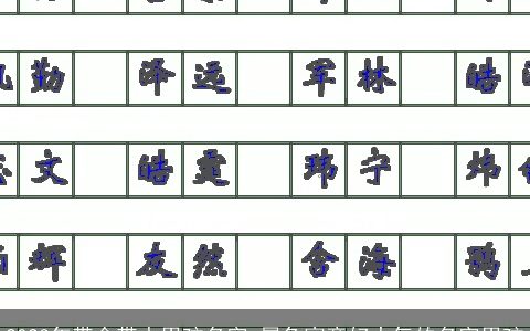 2023年带金带水男孩名字 属兔寓意好大气的名字男孩