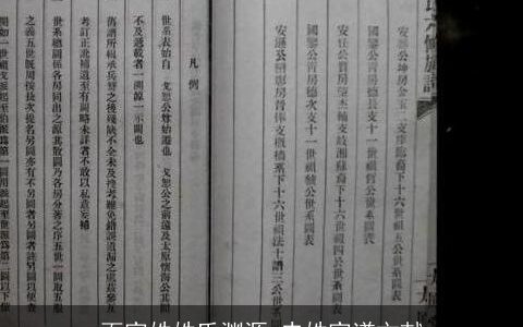 百家姓姓氏渊源_史姓家谱文献