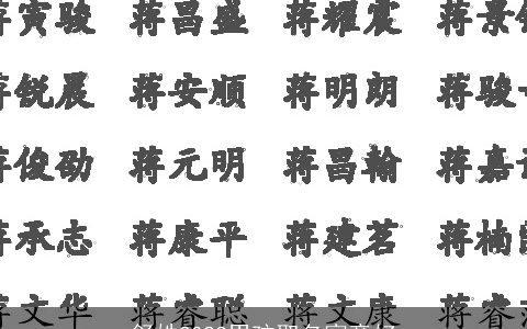 舒姓2023男孩取名寓意好