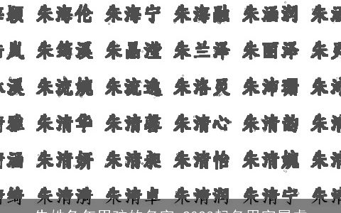 朱姓兔年男孩的名字 2024起名用字属虎