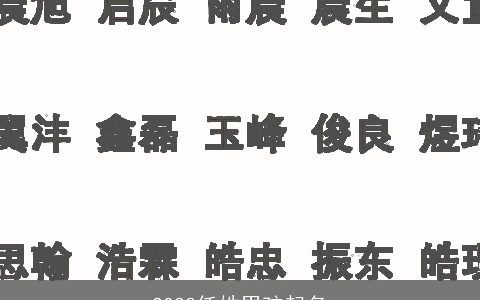 2024任姓男孩起名