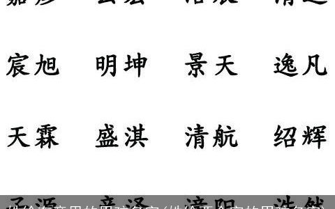 姓徐有意思的男孩名字(姓徐两个字的男孩名字)