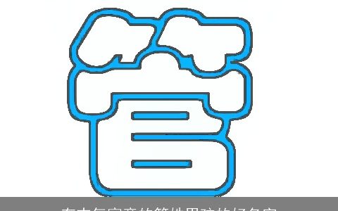 有志气寓意的管姓男孩的好名字