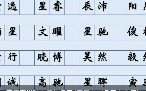 带王字男孩大气的名字(霸气公司名字大全集)