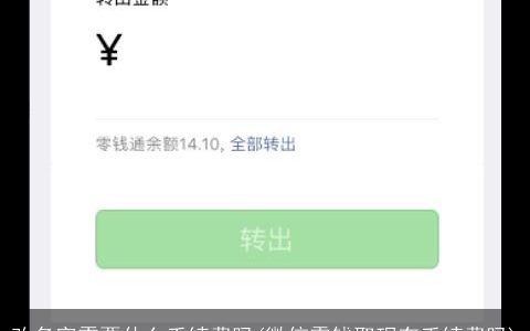 改名字需要什么手续费吗(微信零钱取现有手续费吗)