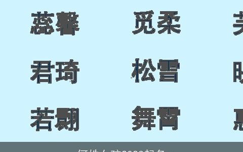 何姓女孩2024起名