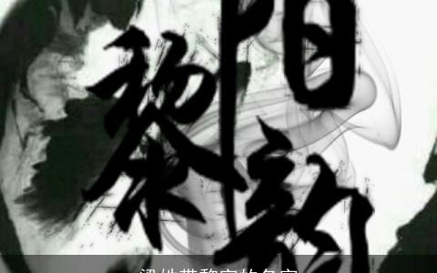 梁姓带黎字的名字