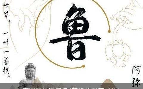 有寓意的微信名(带佛的四字成语)