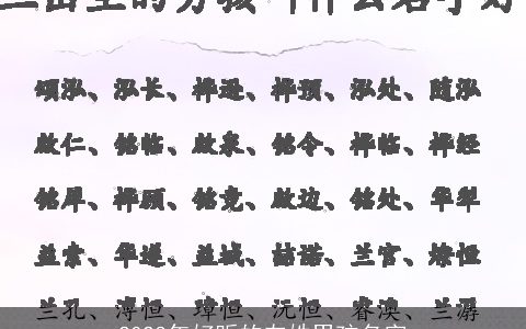 2023年好听的左姓男孩名字