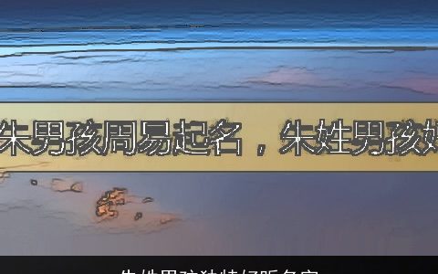 朱姓男孩独特好听名字