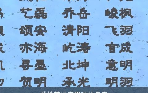 滕姓带远字男孩的名字
