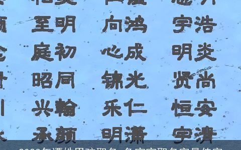2023年谭姓男孩取名 兔宝宝取名字最佳字
