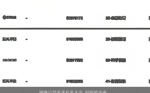 网络公司名字起名大全 好听的企业名推荐 稀少好听的公司名字大全最新