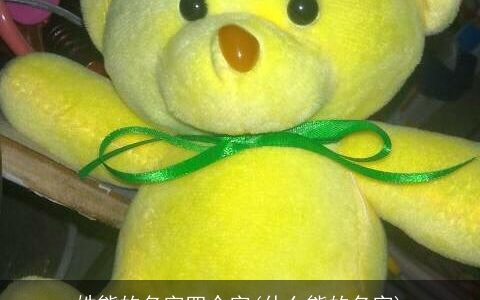 姓熊的名字四个字(什么熊的名字)