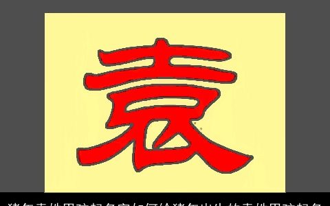 猪年袁姓男孩起名字如何给猪年出生的袁姓男孩起名