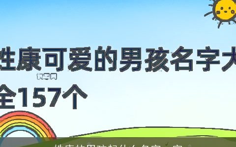 姓康的男孩起什么名字一字