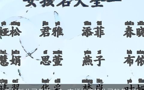 新材料公司名字大全 吉祥如意的公司起名方法