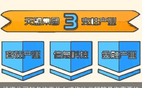 投资公司起名注意什么或许这些解答是你需要的