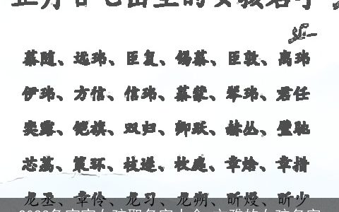 2023兔宝宝女孩取名字大全 文雅的女孩名字