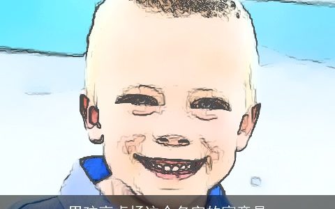 男孩高卓扬这个名字的寓意是