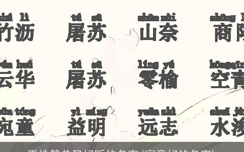王姓简单又好听的名字(寓意好的名字)