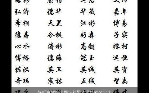 好听寓意好带鏖字的男孩洋气的名字大全 好听寓意洋气的带字男孩名字大全