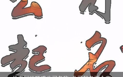 代表财运旺盛公司名称 公司起名两个字